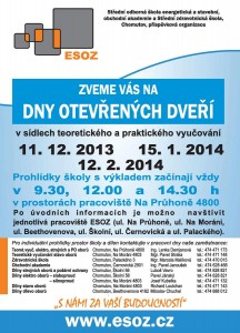 leták den otevřených dveří 2013