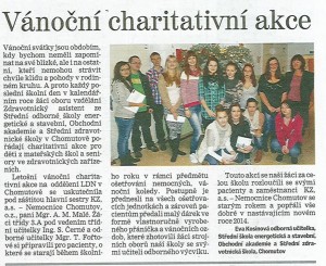 Vánoční charitativní akce, Deník, prosinec 2013